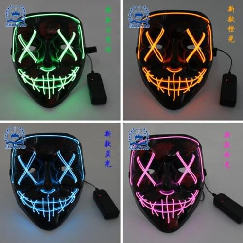 Cosplay clown luminous Mask Halloween Costume props LED luminous Mask Masquerade Party Mask