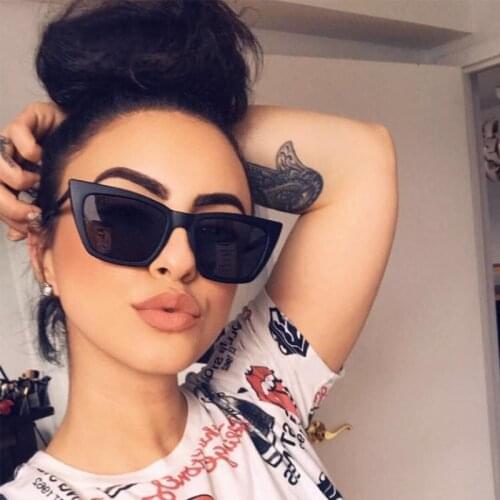 Square Oversized Sunglasses Women Flat Top Clear Blue Black Sun Glasses Men Vintage Big Frame Square Eyewear UV400