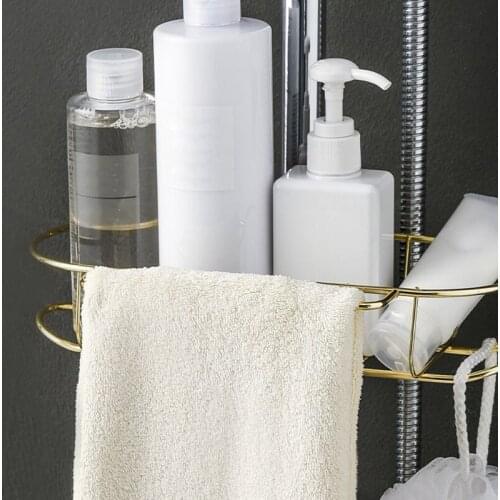 Metal Kitchen Faucet Clip Sink Hanging Storage Holder Sponge Soap Cloth Drain Rack Bathroom Shower Pole Shelf Caddy Organizer