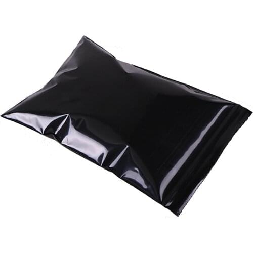 Moana Free Shipping 50-100pcs In/ Size: 9x13cm~33x45cm Pe Plastic Black Color Zipper lock Reclosable Valve Packing Bags /parcel