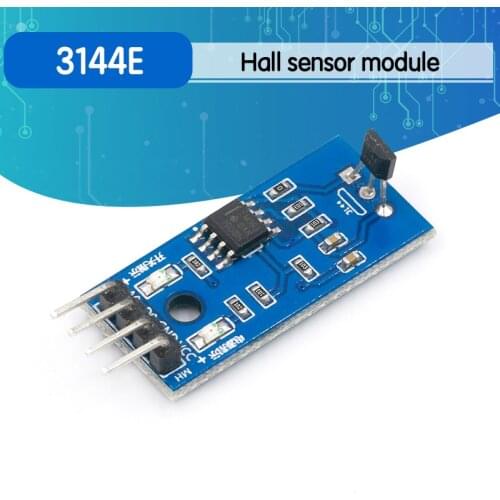 Hall Sensors Module 3144E 4pin Hall Switch Speed Magnetic Swiches Speed Counting Sensor Module For Arduino Smart Car