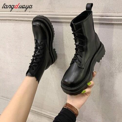 Motorcycle Boots autumn Winter Boots shoes Women 2021 New Genuine Leather Ladies Boots Wool Warm Non-slip Womens Ankle Boots