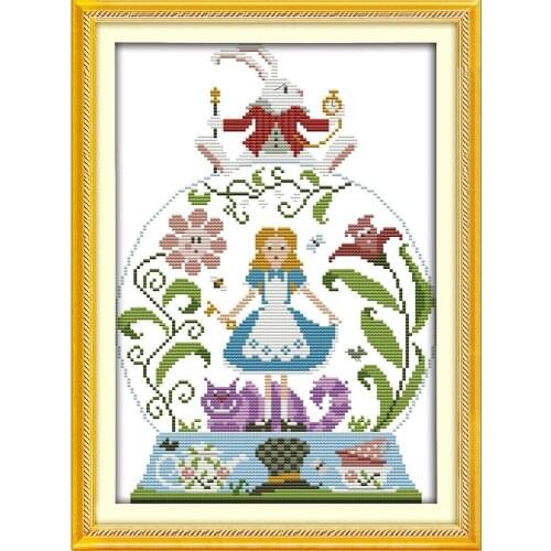 Everlasting Love Fairy Tales Chinese Cross Stitch Kits Ecological Cotton Clear Stamped Printed 14CT 11CT DIY Wedding Decoration