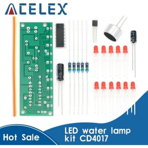 Sound control LED water lamp kit CD4017 color lamp control fun electronic production teaching and training parts DIY