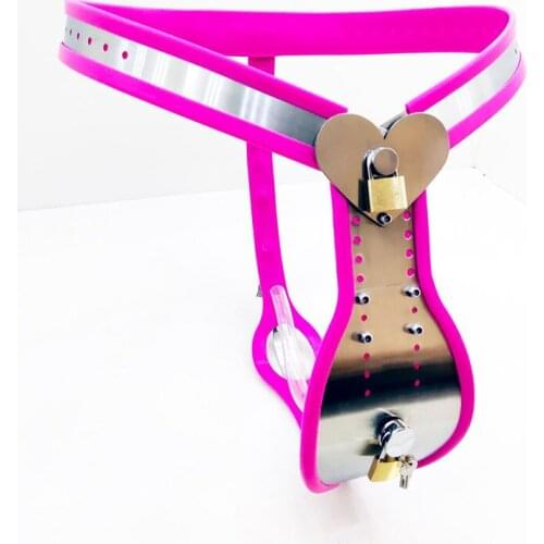 Stainless Steel Heart Shape Pant Male Chastity Belt Anal Plug Lock Cage BDSM Men Masturbation Prevent Derailment Chastity Device