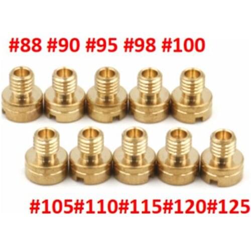 M5x0.75-8 10pcs Copper Main Jet Unit is Suitable for 125-200cc Engine Motorcycle Carburetor GN125 Carburetor Main Metering Hole