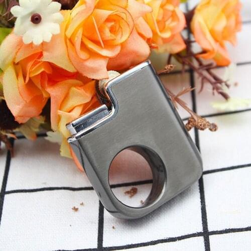 Portable Ring Buckle Metal Grinding Wheel Open Flame Inflatable Lighter Mini Butane Gas Lighters Cigarette Lighter