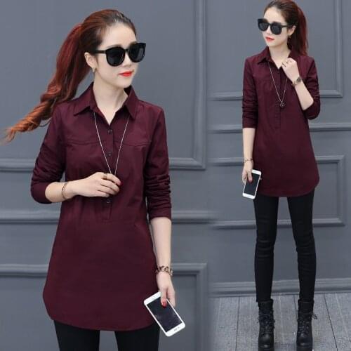 Long Women White Shirts Summer New 2021 Turn-Down Collar Slim Long-Sleeved Elegant Office Lady Outwear Tops