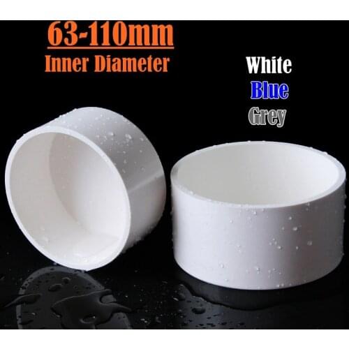 1pc I.D 63 75 90 110mm PVC End Cap Connector Garden Irrigation Water Pipe Plug Farm Hydroponic UPVC Pipe Accessories Adapter