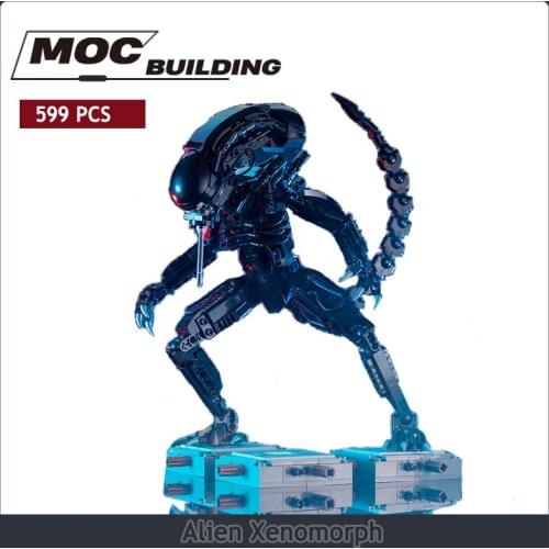 Moc Building Block Film Series Alien Mech Model Building Bricks Compatible with Childrens Gifts Alien Xenomorphs