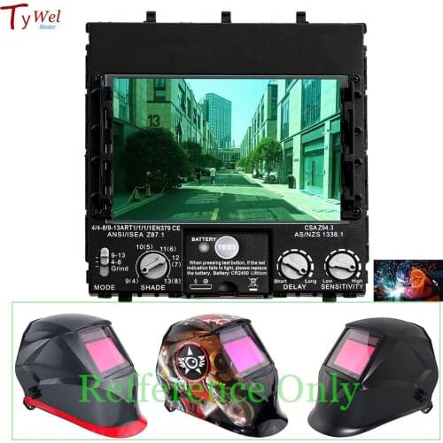Welding Filter View Size 100x65mm (3.94x2.56in) Solar 4 Sensors Auto Darkening 1111 Full Range Shade 4(3)-13 for Welding Helmets