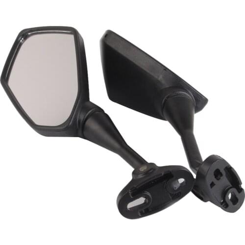 Universal Motorcycle Motorbike Rearview Mirrors Bar End Side Mirror for Yamaha 2009 FZ6R Sport Bike (Black) Rearview Mirror