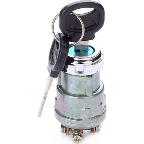 Universal Car Boat 12V 4 Position Ignition Starter Switch with 2 Keys for Petrol Engine Farm Machines Harvesters Supplies