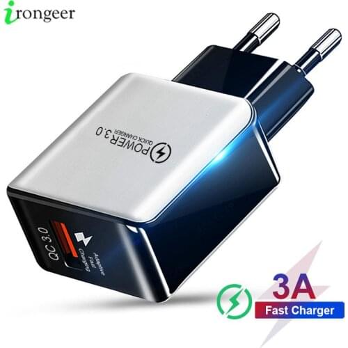 USB Charger Quick Charge 3.0 For iPhone XR 18W QC 3.0 Portable Mobile Phone Chargers For Samsung Charger Fast Charging Adapter