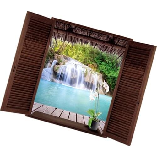 Waterfall 3D Window View Removable Wall Art Sticker Decal Home Decor