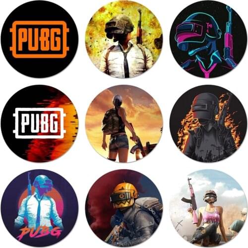 PUBG Game Art Icons Pins Badge Decoration Brooches Metal Badges For Clothes Backpack Decoration 58mm