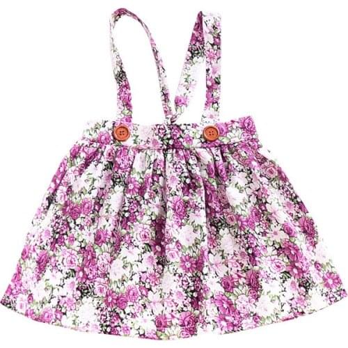 2018 New Girls Dresses Summer Fashion Toddler Kids Baby Girls Floral Printing Sleeveless Clothes Party Bib Strap Tutu Dress