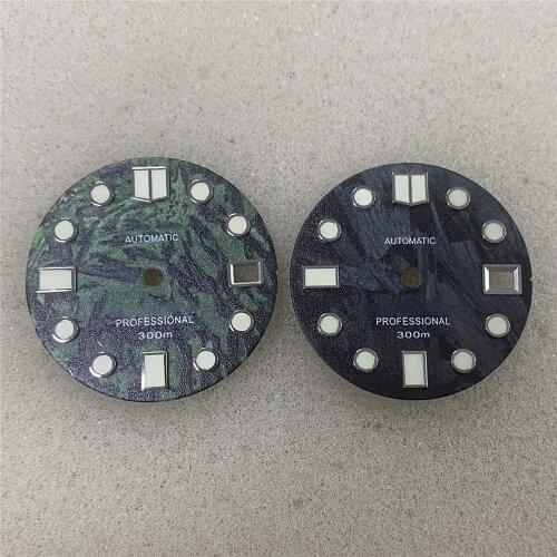 28.5mm Replacement Watch Dial w/ C3 Green Luminous for SKX007 for NH35 Movement Watch Dial