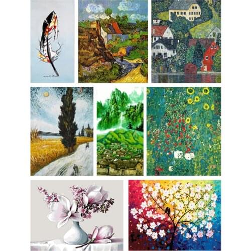 Diamond Painting Sceneries Full Square/Round Diamonds 5D DIY Diamond Embroidery Artistic Abstraction Mosaic Home Decoration