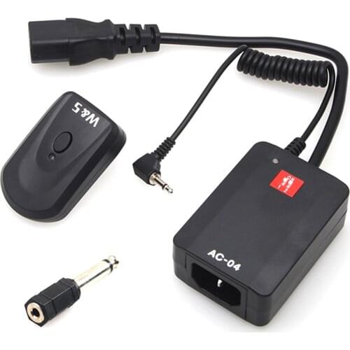 Wireless Trigger System with Transmitter Receiver 4 Channels with 3.5mm to 6.35mm Adapter for Photography Studio Flash Light