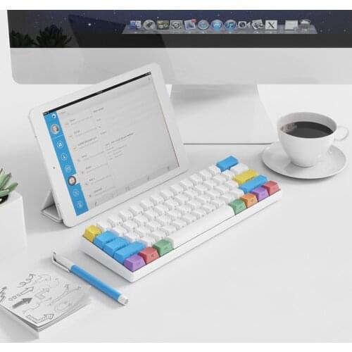 Ajazz K610t Mechanical Keyboard Black Red Blue Brown Switches 60% Bluetooth Wireless USB C For Gaming Computer Windows Mac PBT