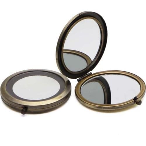 Blank Compact Mirror DIY Portable Metal cosmetic mirror