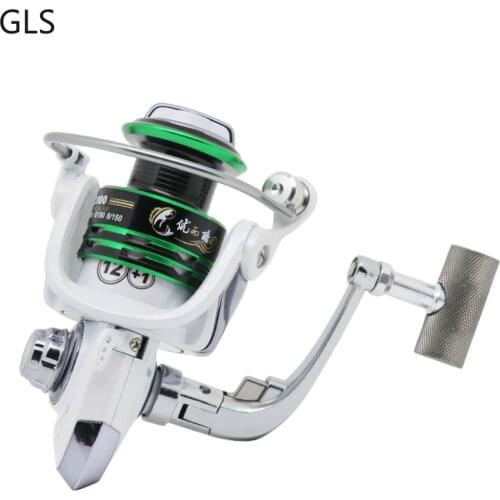 GLS Brand Left/Right Interchangeable Fishing Coil Gear Ratio 5.1:1/5.2:1 HC 1000-7000 Series Metal Grip Spinning Wheel