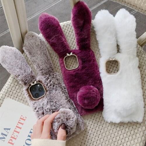 Phone Case for Samsung Galaxy A2 Core A3 2017 A5 A6 2018 A6s A7 A8 Plus A9 2019 2020 Cute Furry Cover Soft Shell Protection Back