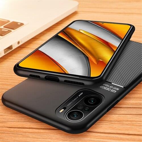 PocoF3 Case Car Magnetic Holder Leather Cover For Xiaomi Poco F3 Pocco Pocophone Poko Little F 3 Silicone Phone Shockproof Coque