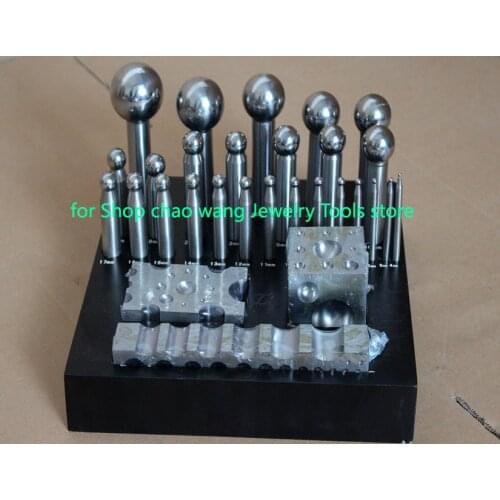 Dapping Block Steel Dapping Doming Punch Set Making Metal Forming