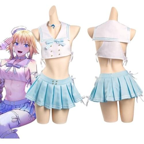 Fate/Grand Order FGO Joan of Arc Jeanne d‘Arc Cosplay Costume Sailor Suit Outfits Halloween Carnival Suit