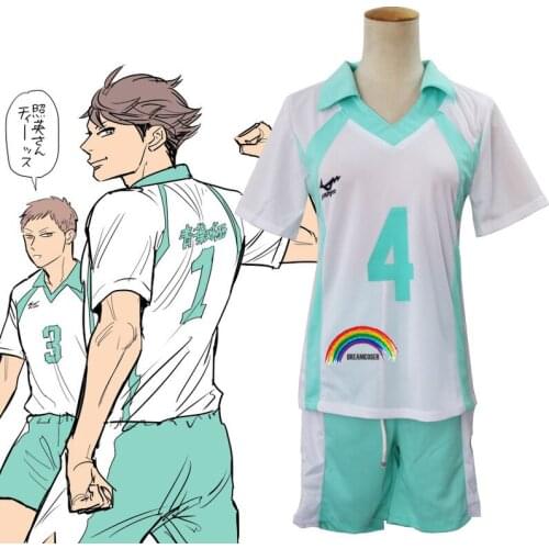 Haikyuu Aobajohsai High Summer Cosplay Oikawa Tooru Yocchin Volleyball Team Jersey Sportswear Seijoh Costume T-Shirt+Shorts Set
