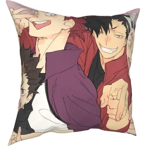 Haikyuu Kuroo Noya Bokuto Tendou Pillowcase Printing Polyester Cushion Cover Gift Throw Pillow Case Cover Home 40X40cm