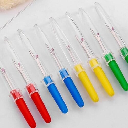 Random Color Sharp Stitches Removed Tool Safe Plastic Handle Craft Thread Cutter Seam Ripper Cross Stitch Sewing Tools Hot Sale