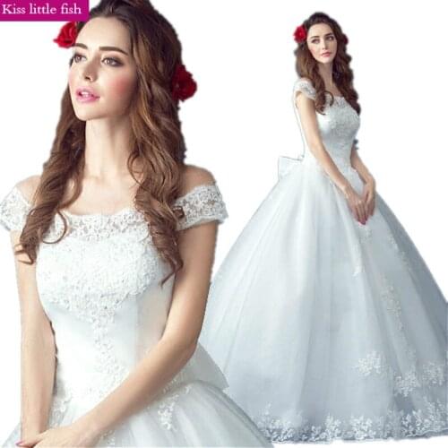 Kiss little fish Long Sleeve Wedding Dresses