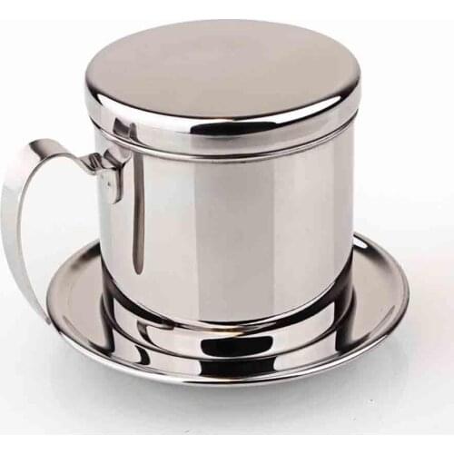 Stainless Steel Vietnamese Coffee Filter Cup Drip Maker Infuser Pot with Handle