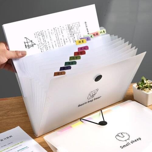 Storage Box Waterproof 12 Layers A4 Expanding File Folder Organizer Bag Briefcase Free Index Label School Office Stationery