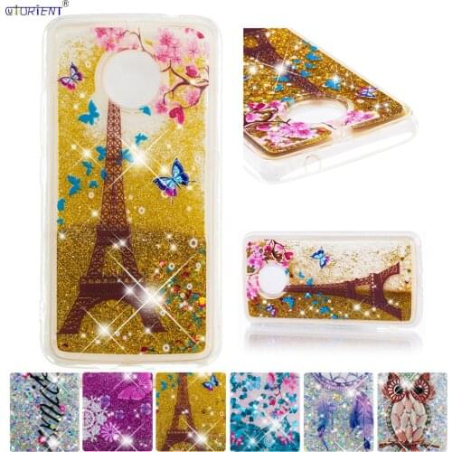 For Motorola Moto E4 Plus Cute Glitter Case E 4 XT1771 XT1772 XT1773 XT1775 Bling Liquid Quicksand Soft Silicone Bumper Cover