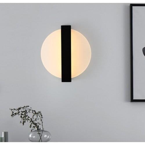 Minimalist Nordic Wall Lamp Bedside Led Modern Bedroom Aisle Lamp Corridor TV Background Wall Light Freely Rotate 300 Degrees