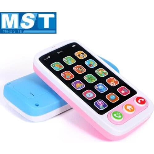 Electric Smart Mobile Phone Music Toys Kids Musical Instruments With Light Educational Learning Machine Cell Phone For Babies
