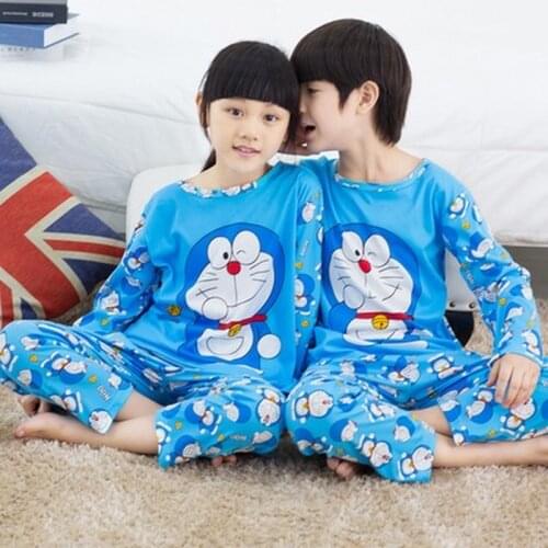 New Listing Wholesale Children Pyjamas Long Sleeve Girls Pajamas Suit Cartoon Baby Colthing Set Kids Pajamas Boys Child Clothes