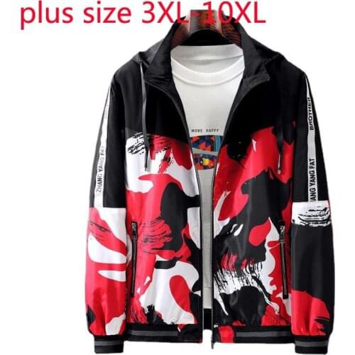 New Arrival Fashion Spring And Autumn Super Large Men Jacket Youth Casual Thin Jackets Plus Size 3XL4XL 5XL 6XL 7XL 8XL 9XL 10XL