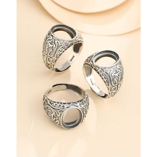 10*13.5mm 925 STERLING SILVER Semi Mount Bases Blanks base blank Pad rings ring Setting set jewelry gift A5481