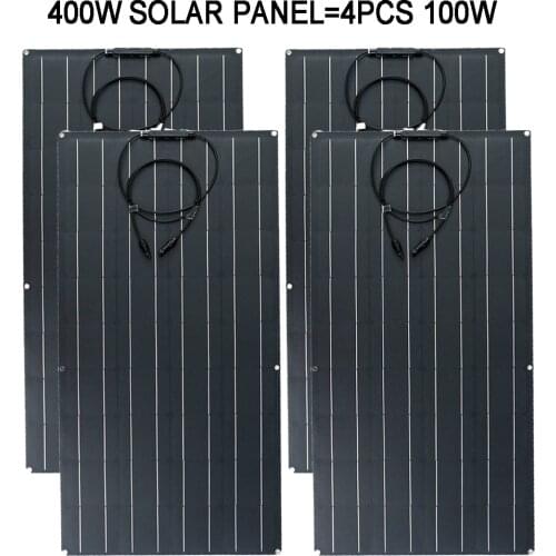Full Power 100W 200W 300W 400W 500W 600W ETFE flexible Solar Panel 12V 24V For Family System Large Ship