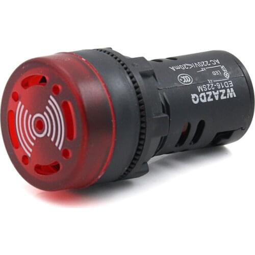 Intermittent sound and flash sound - light buzzer ad16-22sm 22MM alarm device 12V24V110V220V