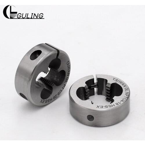 GULING adjustable Round Die Tap Threading NPS/NPT/PT/PS/G Standard Right Hand Pipe tap Thread HSSE Die Tool
