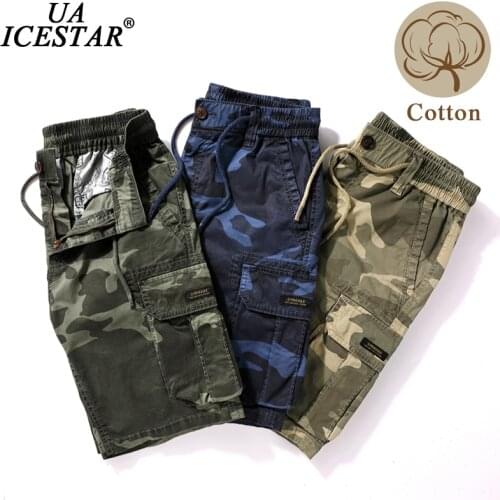 Camouflage Casual Shorts Men Brand 2021 Summer New Fashion Big Pocket Cotton Shorts Sports Military Loose Cargo Mens Shorts