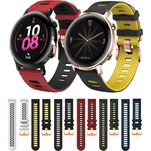 20 22MM GT2 Straps Silicone Watchband For Huawei Watch GT 2 42 46mm/HONOR ES Magic2 42 46mm Band Sport Bracelet Wristband Correa