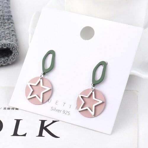 TONGKWOK Bohemia Exaggeration Dangle Earrings For Women Silk Thread Tassel Metal Long Chandelier Earrings #139592