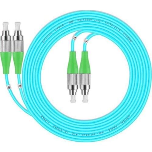 Fiber Optical Jumper Patch FC/APC-FC/APC Multi-Mode OM3 Fiber Cable Multimode Duplex Fiber Optical Jumper Patch Cord 3M 5M 10M 2